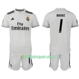 Billige Fotballdrakter Real Madrid NAVAS 1 Barn Hjemmedraktsett 2018/19 Kortermet